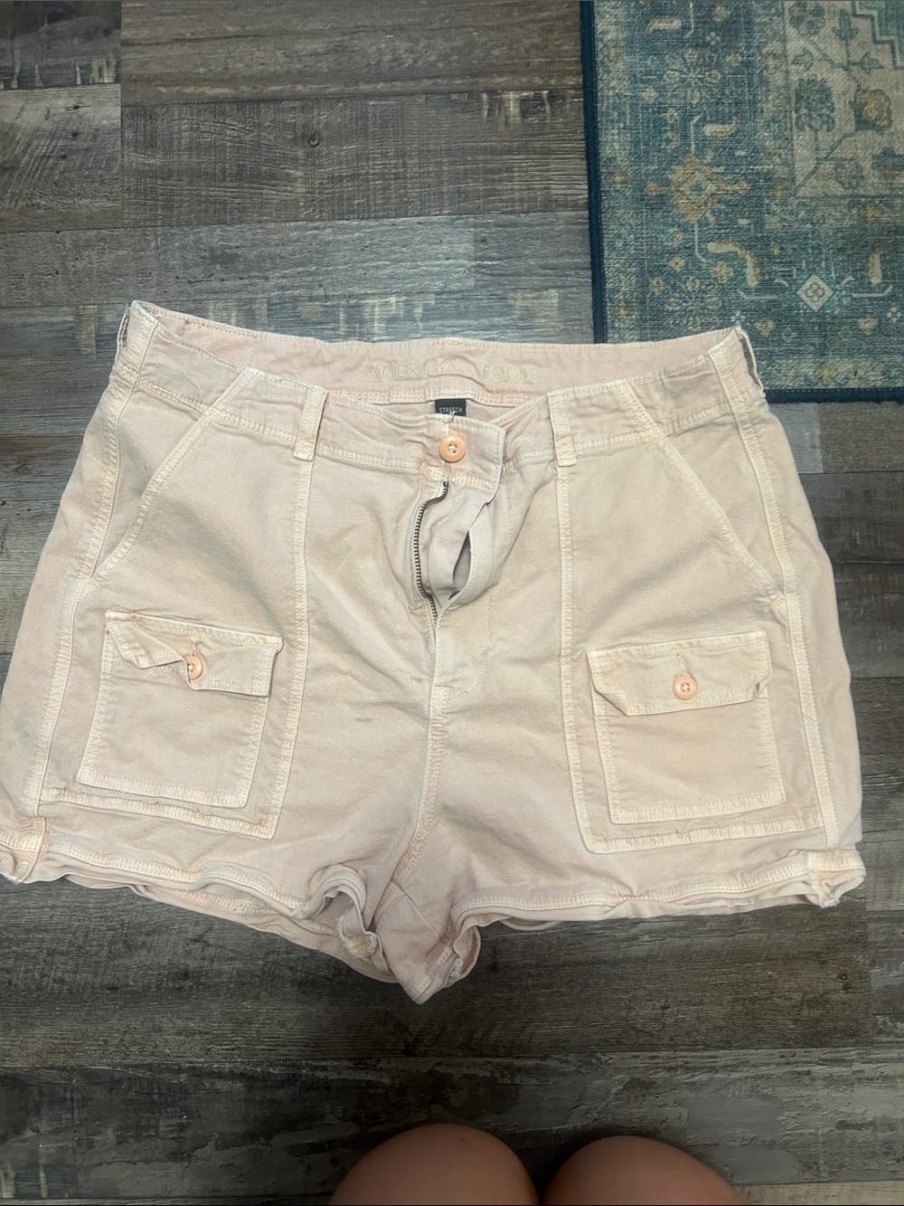 American Eagle Outfitters Light Pink Cargo Pocket Shorts